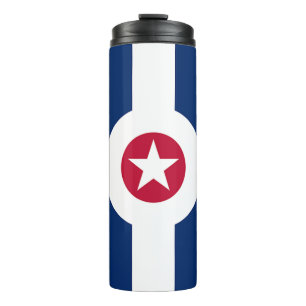 Thermal Tumbler mit der Flagge von Indianapolis, U Thermosbecher