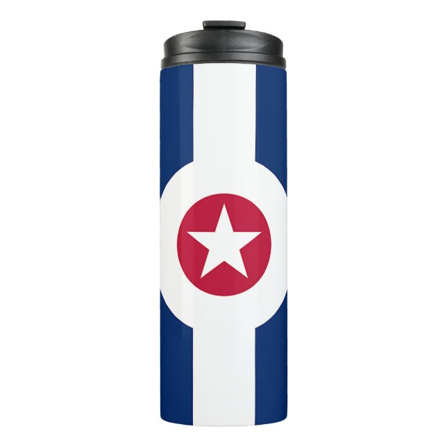 Thermal Tumbler mit der Flagge von Indianapolis, U Thermosbecher (Vorderseite)