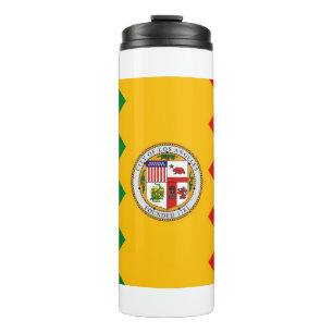 Thermal Tumbler mit der Flagge von Los Angeles, US Thermosbecher