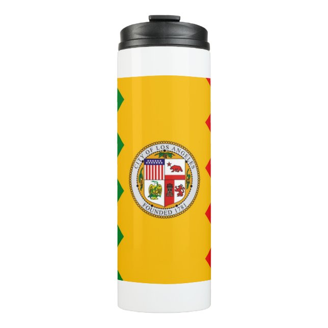 Thermal Tumbler mit der Flagge von Los Angeles, US Thermosbecher (Vorderseite)