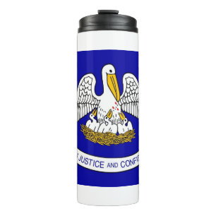 Thermal Tumbler mit der Flagge von Louisiana, USA Thermosbecher