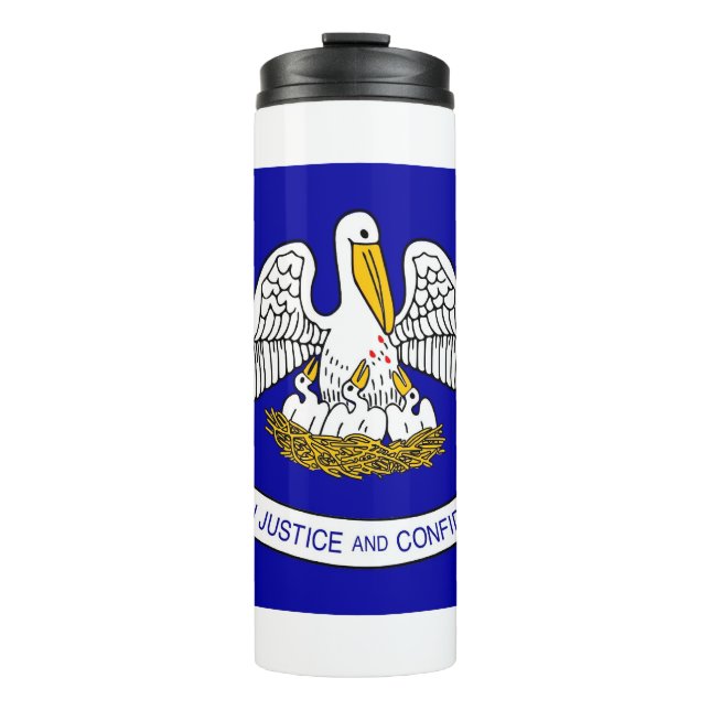 Thermal Tumbler mit der Flagge von Louisiana, USA Thermosbecher (Vorderseite)