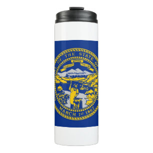 Thermal Tumbler mit der Flagge von Nebraska, USA Thermosbecher