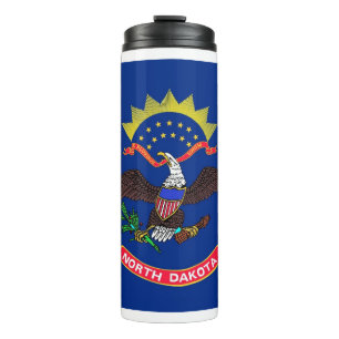 Thermal Tumbler mit der Flagge von North Dakota, U Thermosbecher