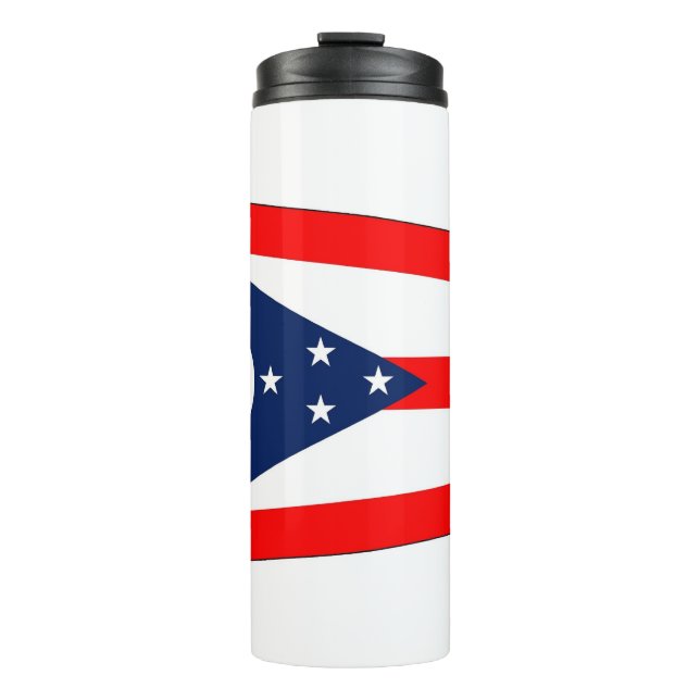 Thermal Tumbler mit der Flagge von Ohio, USA Thermosbecher (Vorderseite)