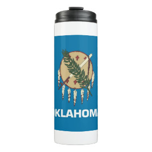 Thermal Tumbler mit der Flagge von Oklahoma, USA Thermosbecher