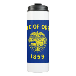 Thermal Tumbler mit der Flagge von Oregon, USA Thermosbecher