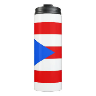 Thermal Tumbler mit der Flagge von Puerto Rico, US Thermosbecher