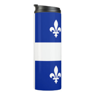 Thermal Tumbler mit der Flagge von Quebec Thermosbecher