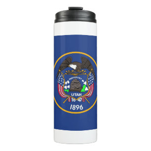 Thermal Tumbler mit der Flagge von Utah, USA Thermosbecher