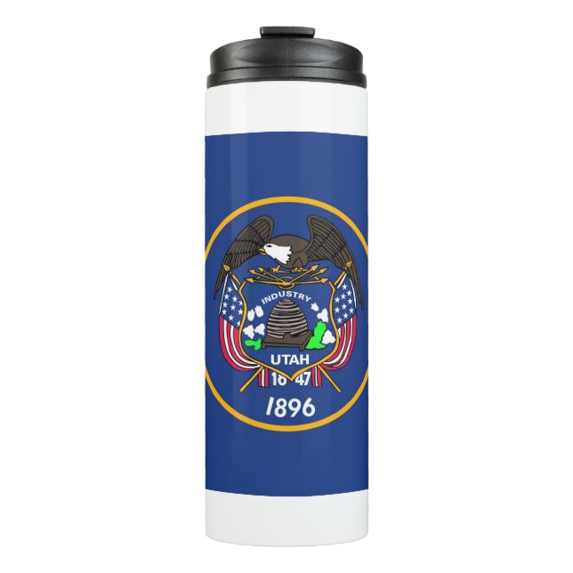 Thermal Tumbler mit der Flagge von Utah, USA Thermosbecher (Vorderseite)