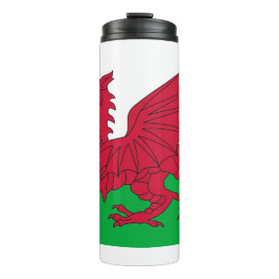 Thermal Tumbler mit der Flagge von Wales Thermosbecher