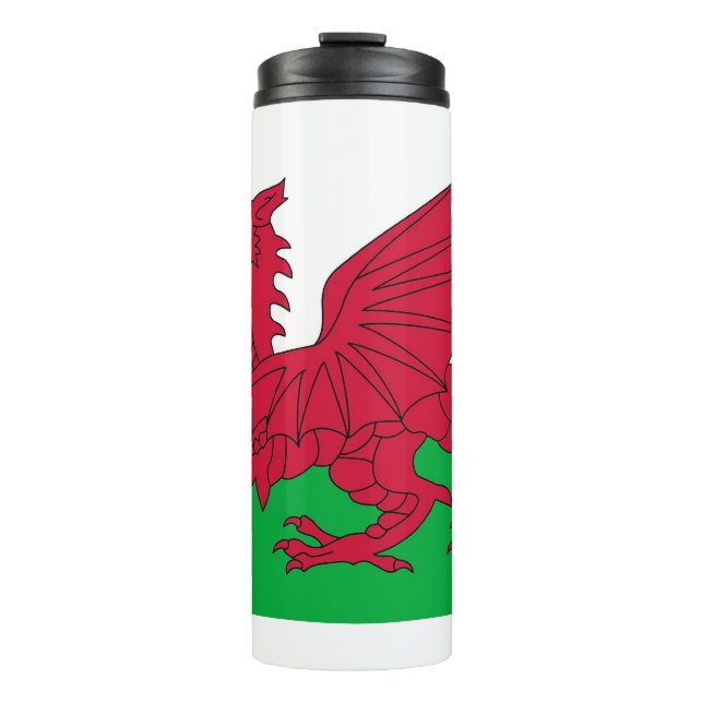 Thermal Tumbler mit der Flagge von Wales Thermosbecher (Vorderseite)