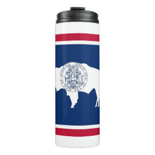 Thermal Tumbler mit der Flagge von Wyoming, USA Thermosbecher