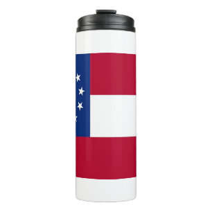 Thermal Tumbler mit Flagge von Georgia, USA Thermosbecher