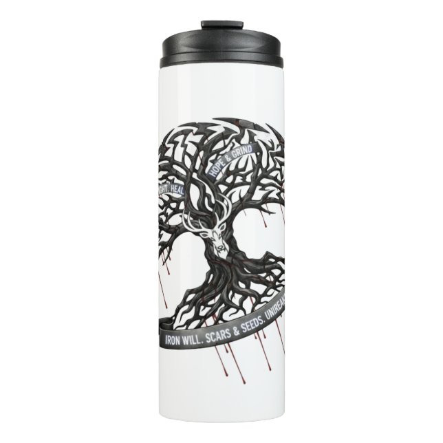 Thermal Tumbler Strength Through Pain motivation  Thermosbecher (Vorderseite)