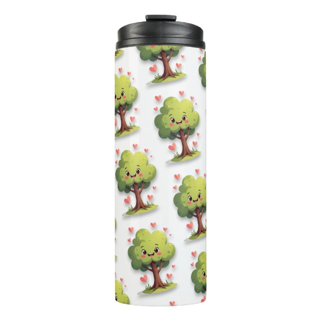 Thermal Tumbler Tree Red Hearts  Thermosbecher (Vorderseite)