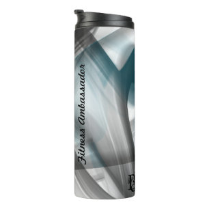 Thermal Tumbler Trend Abstrakt Art Blue Ozeane Thermosbecher