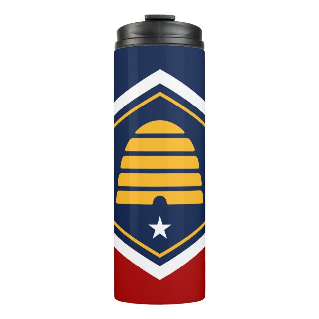 Thermal Tumbler with flag of Utah State, USA Thermosbecher (Vorderseite)