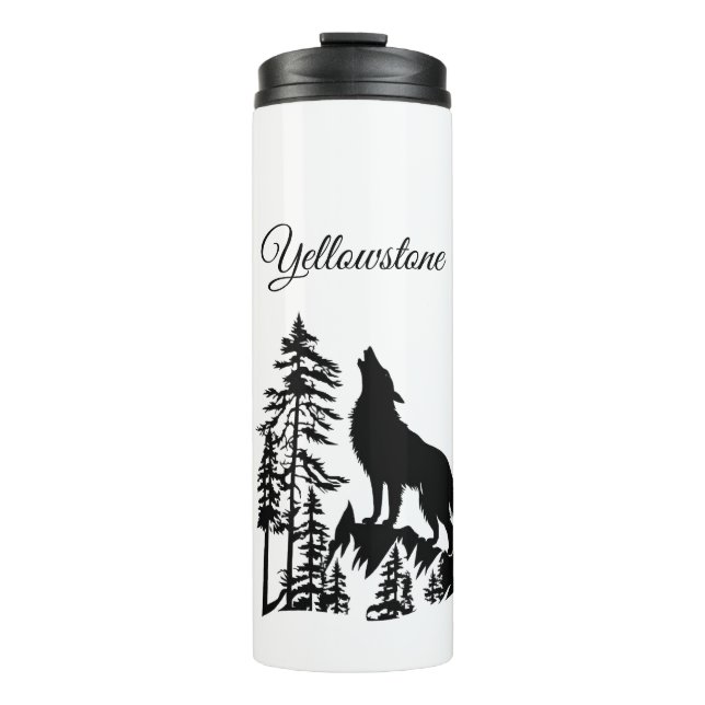 Thermal Tumbler-Yellowstone Wolf Thermosbecher (Vorderseite)