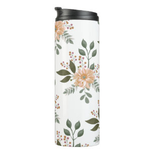Thermaltumbler florales Muster Thermosbecher