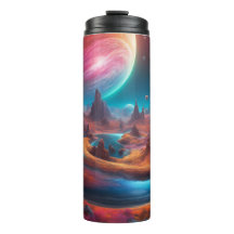 Thermaltumbler mit kosmischem Design