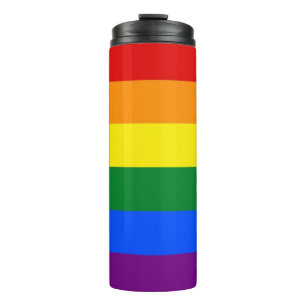 Thermaltumbler mit Rainbow-Pride-Fahne für LGBT Thermosbecher