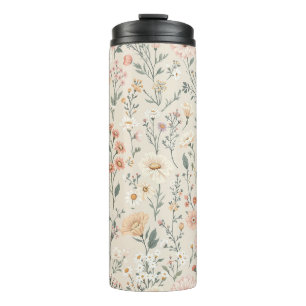 Thermaltumbler mit Wildblumen Thermosbecher