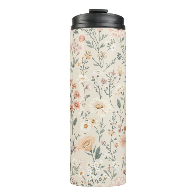 Thermaltumbler mit Wildblumen Thermosbecher (Vorderseite)