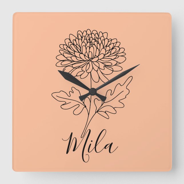 Thermaltumbler Quadratische Wanduhr (Vorderseite)