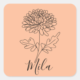 Thermaltumbler Quadratischer Aufkleber