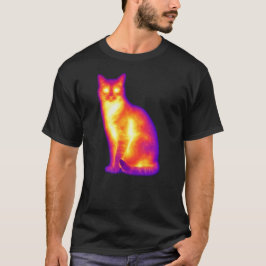 Thermische Katz-Infrarot-Wärmebild-Kunst T-Shirt