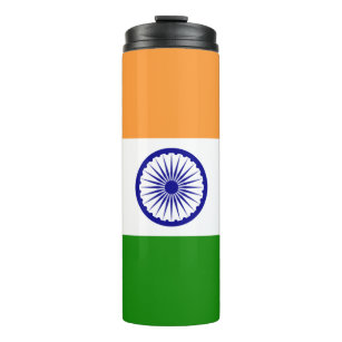 Thermische Trommel mit Flagge von Indien Thermosbecher