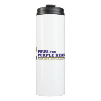 Thermische Tumbler-Flasche - weißes, farbiges Logo Thermosbecher