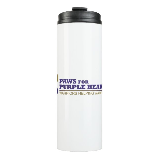Thermische Tumbler-Flasche - weißes, farbiges Logo Thermosbecher (Vorderseite)
