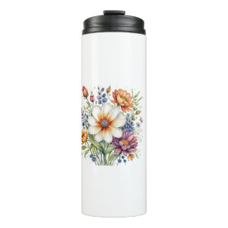 Thermisches Tumbler-Blumendesign Thermosbecher
