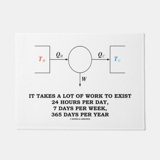 Thermodynamik braucht viel Arbeit Fußmatte (Vorderseite)