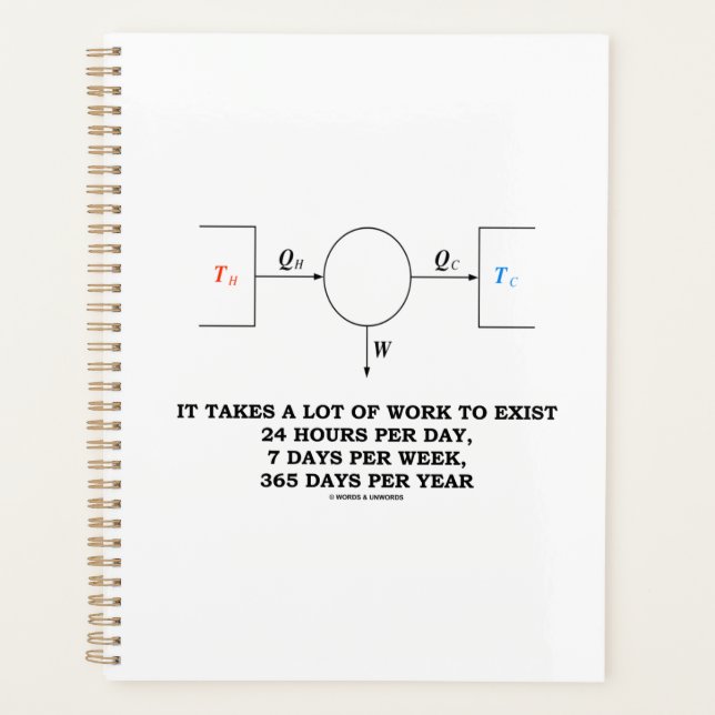 Thermodynamik braucht viel Arbeit Planer (Vorderseite)