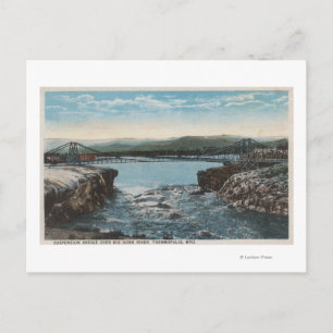 Thermopolis, WY - Blick über die Brücke über das g Postkarte
