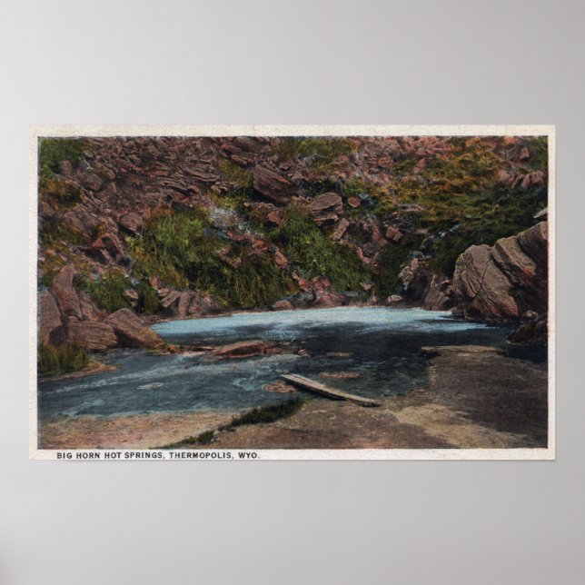 Thermopolis, WY - Hot Springs View Poster (Vorne)