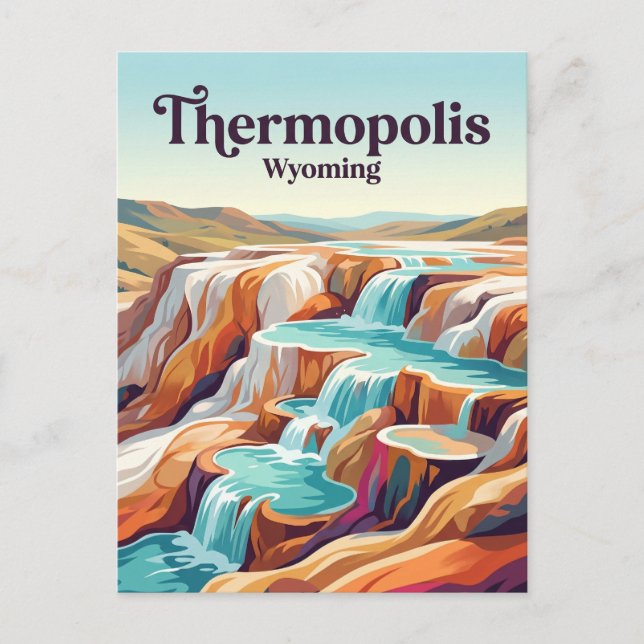 Thermopolis Wyoming Postkarte (Vorderseite)