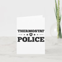 Thermostat Police Fun Vater gibt den Tag der Feder