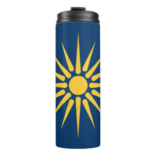 Thermotasse mit Flagge von Makedonien, Griechenlan Thermosbecher