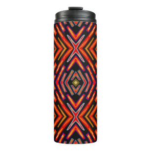 Thermotumbler Feuerrot Flammen Orange Schwarz  Thermosbecher