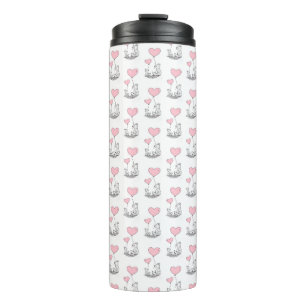 Thermotumbler Foxy Pink Herzen Thermosbecher