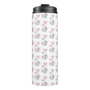 Thermotumbler Katze Kätzchen Rosa Herzen Thermosbecher