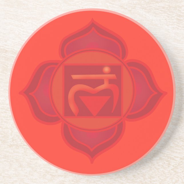 TheRoot Chakra Getränk-Unterlage Getränkeuntersetzer (Vorne)