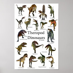 Theropod Dinosaurier Poster