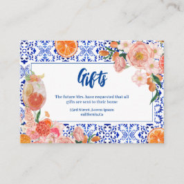 Thes Amore floral Spritz Brautparty Geschenke Begleitkarte