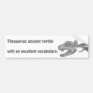 Thesaurus: altes Reptil mit einem ausgezeichneten Autoaufkleber